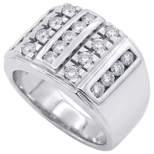 Afbeelding in Gallery-weergave laden, 3.75 Karaat Heren Echt Diamanten Ring Wit Goud 14K
