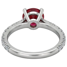 Afbeelding in Gallery-weergave laden, 3.90 karaat robijn en Natuurlijke echte diamanten ( niet in een laboratorium gekweekt ) ring wit goud 14K griffenset
