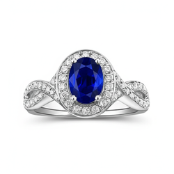 Echte Saffier Ring 3 Karaat