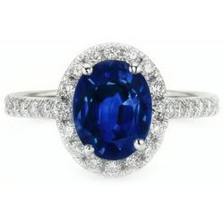 3 Karaat Blauwe Saffier Ring
