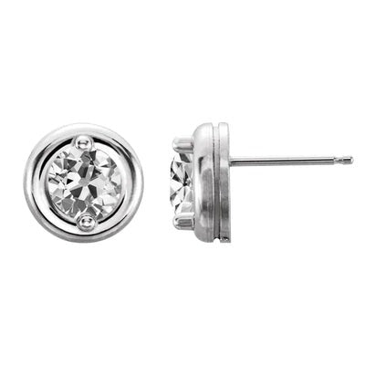 3 Karaat Gouden Echt Diamanten Studs Oude Mijnwerkers Prong Set