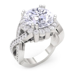3 Karaat Rond Antieke Stijl Natuurlijke uit de aarde gewonnen Diamanten Trouwring Fijne Sieraden