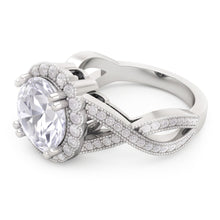 Afbeelding in Gallery-weergave laden, 3 Karaat Rond Antieke Stijl Natuurlijke uit de aarde gewonnen Diamanten Trouwring Fijne Sieraden

