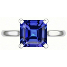 Afbeelding in Gallery-weergave laden, echte asscher diamant 3karaat ring close-up detail
