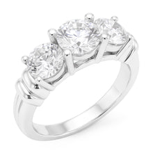 Afbeelding in Gallery-weergave laden, 3 Steen Diamante Ring Echt
