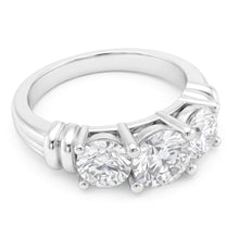 Afbeelding in Gallery-weergave laden, 3 Steen Diamante Ring Echt
