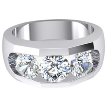 Afbeelding in Gallery-weergave laden, Gouden Herenring met 3 Diamanten, 2.50 Karaat
