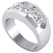 Afbeelding in Gallery-weergave laden, Gouden Herenring met 3 Diamanten, 2.50 Karaat
