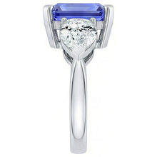 Afbeelding in Gallery-weergave laden, echte pear diamant 2karaat ring profielweergave
