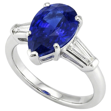 Afbeelding in Gallery-weergave laden, echte baguette diamant 4.50karaat ring bovenaanzicht
