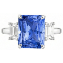 Afbeelding in Gallery-weergave laden, echte diamant 4karaat ring close-up detail
