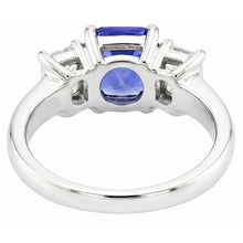 Afbeelding in Gallery-weergave laden, 3 Stenen Trouwring Stralende Saffier &amp; Emerald Diamanten 3,50 Karaat
