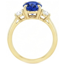 Afbeelding in Gallery-weergave laden, echte round diamant 3karaat ring profielweergave
