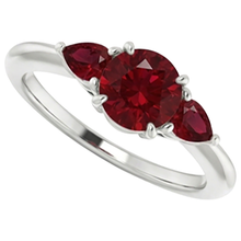 Afbeelding in Gallery-weergave laden, 3 Stone Ruby Ring 1,50 karaat Prong Setting Dames sieraden
