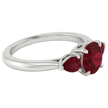 Afbeelding in Gallery-weergave laden, 3 Stone Ruby Ring 1,50 karaat Prong Setting Dames sieraden

