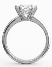 Afbeelding in Gallery-weergave laden, 3 Karaat Solitaire Ronde uit de aarde gewonnen Diamanten Verlovingsring Witgoud
