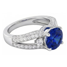 Afbeelding in Gallery-weergave laden, echte round diamant 3karaat ring close-up detail
