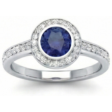 Afbeelding in Gallery-weergave laden, echte round diamant 3karaat ring zijaanzicht
