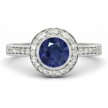 Afbeelding in Gallery-weergave laden, echte round diamant 3karaat ring close-up detail
