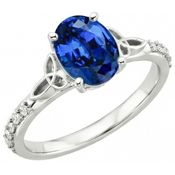 Echte Saffier Ring 3 Karaat