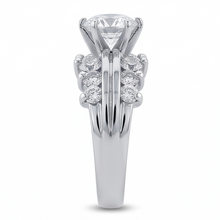 Afbeelding in Gallery-weergave laden, 3 karaat Ronde Antieke Stijl Echt Diamanten Jubileum Ring Wit Goud 14K
