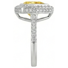 Afbeelding in Gallery-weergave laden, echte round saffier 3karaat ring profielweergave
