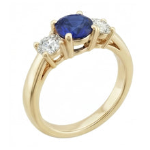 Afbeelding in Gallery-weergave laden, echte round diamant 3karaat ring vooraanzicht
