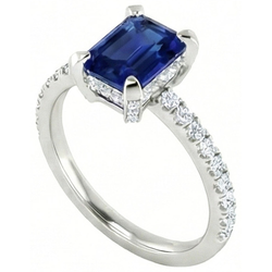Echte Saffier Ring 3 Karaat