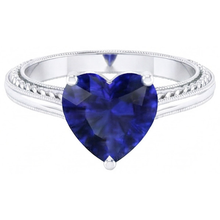 Afbeelding in Gallery-weergave laden, echte heart diamant 3karaat ring bovenaanzicht
