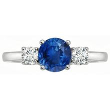Afbeelding in Gallery-weergave laden, echte round diamant 2.70karaat ring zijaanzicht

