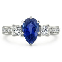 Afbeelding in Gallery-weergave laden, echte round diamant 3.50karaat ring zijaanzicht
