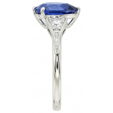 Afbeelding in Gallery-weergave laden, echte round diamant 3.25karaat ring profielweergave
