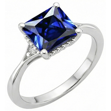Afbeelding in Gallery-weergave laden, echte round diamant 3.75karaat ring zijaanzicht
