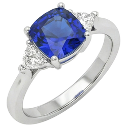 Echte Saffier Ring 2.75 Karaat