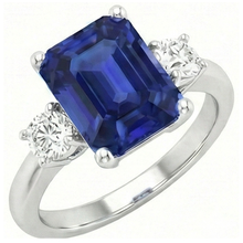 Afbeelding in Gallery-weergave laden, Natuurlijke Saffier Ring 4.50ct - Witgoud 14K
