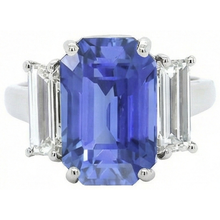 Afbeelding in Gallery-weergave laden, Natuurlijke Saffier Ring 4ct - Witgoud 14K
