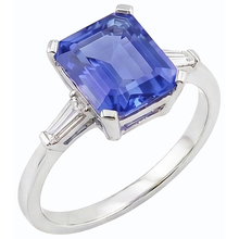 Afbeelding in Gallery-weergave laden, echte baguette diamant 2.25karaat ring vooraanzicht
