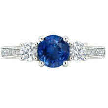 Afbeelding in Gallery-weergave laden, echte round diamant 3.80karaat ring bovenaanzicht
