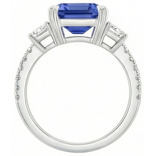 Afbeelding in Gallery-weergave laden, Labgekweekte Saffier Ring 11.50ct - Witgoud 14K
