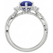 Afbeelding in Gallery-weergave laden, Natuurlijke Saffier Ring 6ct - Witgoud 14K
