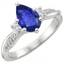 Afbeelding in Gallery-weergave laden, Natuurlijke Saffier Ring 6ct - Witgoud 14K
