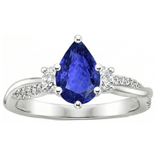 Afbeelding in Gallery-weergave laden, Natuurlijke Saffier Ring 6ct - Witgoud 14K
