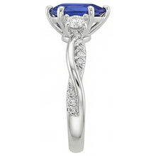 Afbeelding in Gallery-weergave laden, Natuurlijke Saffier Ring 6ct - Witgoud 14K

