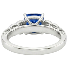 Afbeelding in Gallery-weergave laden, echte round diamant 2.50karaat ring zijaanzicht
