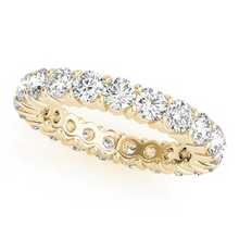 Afbeelding in Gallery-weergave laden, Briljant Rond Geslepen Eternity Band in 14 Karaat Geelgoud – hoofdaanzicht
