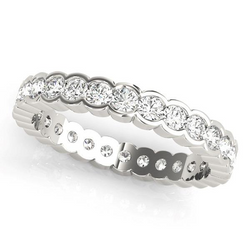 0,18 karaat Fijne Diamant Eternity Band in 14K Witgoud