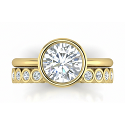High-end Diamant Aanzoek Ring 3,25 karaat – 14K Geelgoud