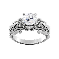 3.25 Karaat Antieke Stijl Old Mine Cut Fancy Echte Natuurlijke uit de aarde gewonnen Diamanten Verlovingsring
