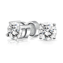 Natuurlijke Diamanten Oorbel 3.50ct - Witgoud 14K