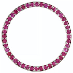 Rond Geslepen Robijn Luxe Horloge – 3,5 karaat in Stainless Steel